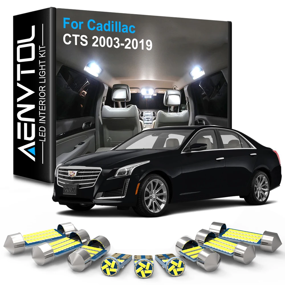 

AENVTOL Canbus LED Interior Light Kit For Cadillac CTS 2003-2015 2016 2017 2018 2019 Car Accessories Reading Map Dome Trunk Lamp