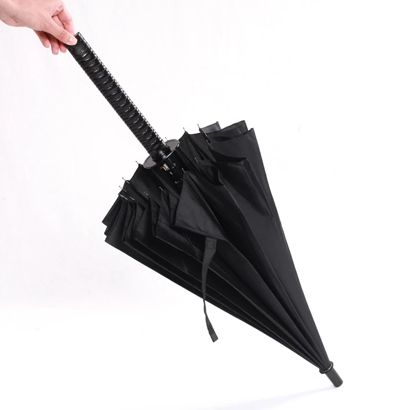 Creative Automatic Sword Umbrella with Long Handle Japanese Samurai Man Women Windproof Rainproof Prevent Uv Umbrellas |