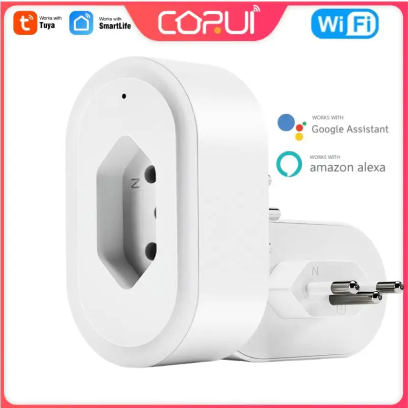 

CORUI Brazil WiFi Socket Tuya Smart Plug Outlet 16A Smart Life App Remote Control Timing Support Alexa Google Home Voice Control