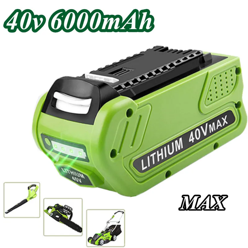

Литий-ионный аккумулятор 40 в 29472 Ач для GreenWorks G-MAX 29462 2901319 29482 20302 20672 24252 20202 22262 20322, электроинструменты для сада