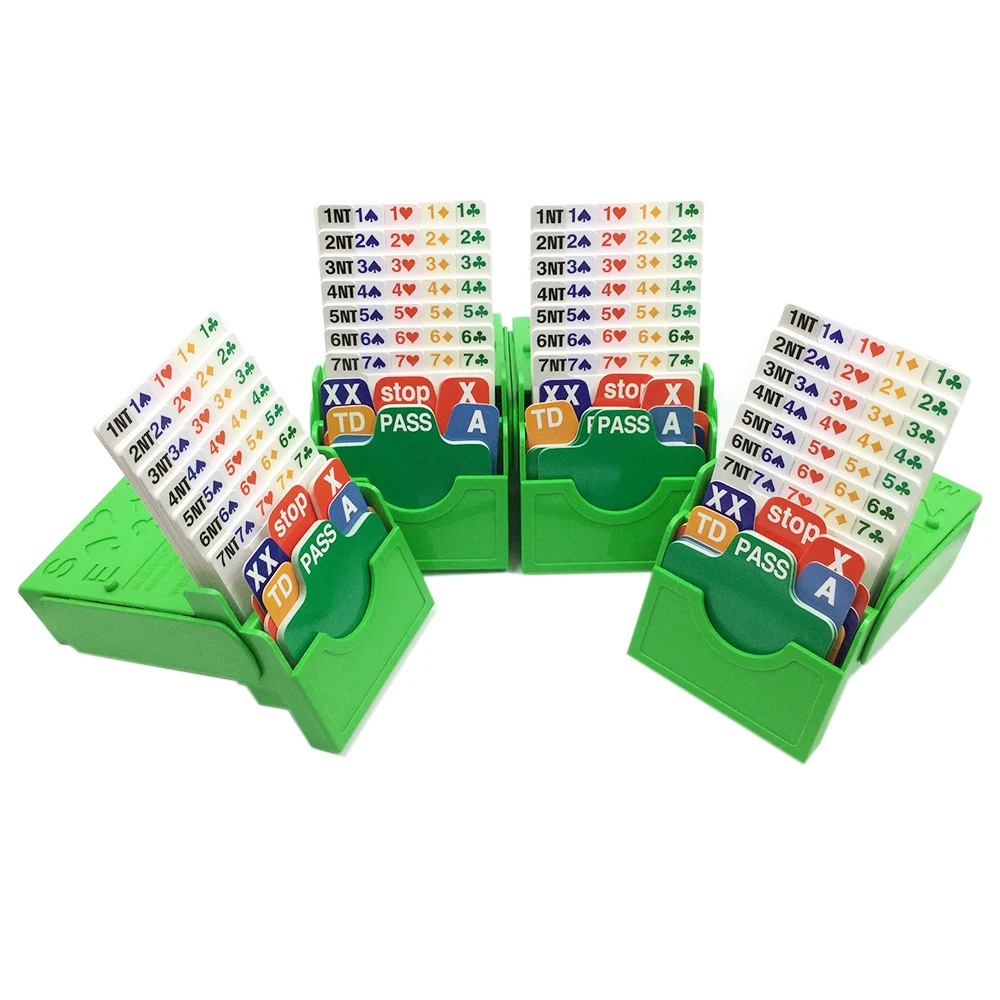 

4 SETS / LOT English Bridge Cards Set with Bridge Bidding Box & Bridge Playing Cards Together Play In Tournment