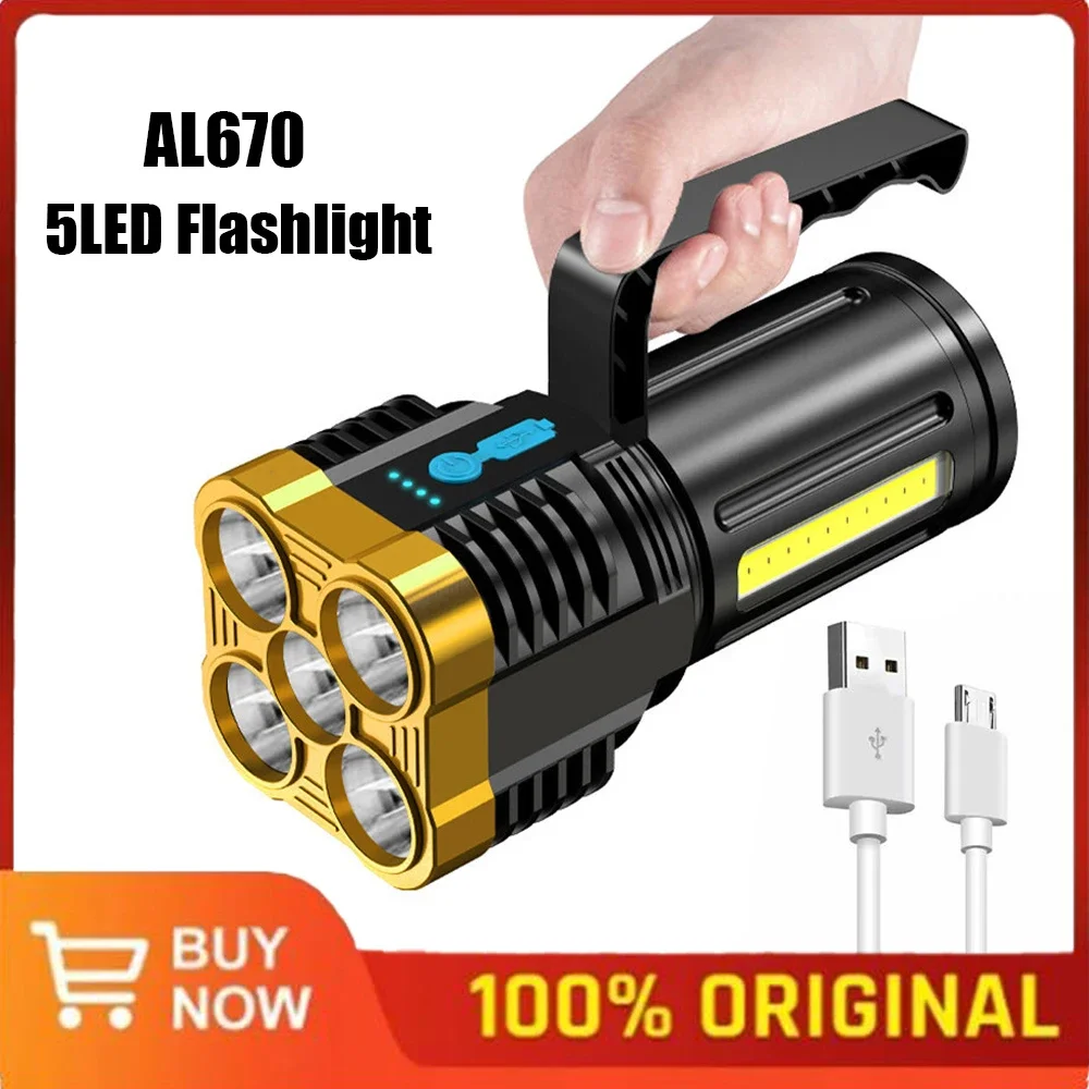 

Портативный фонарик в виде ручки с 5 Светодиодами, внешний фонарь, многофункциональная лампа с COB матрицей, ручная лампа для зарядки, яркая лампа для руки