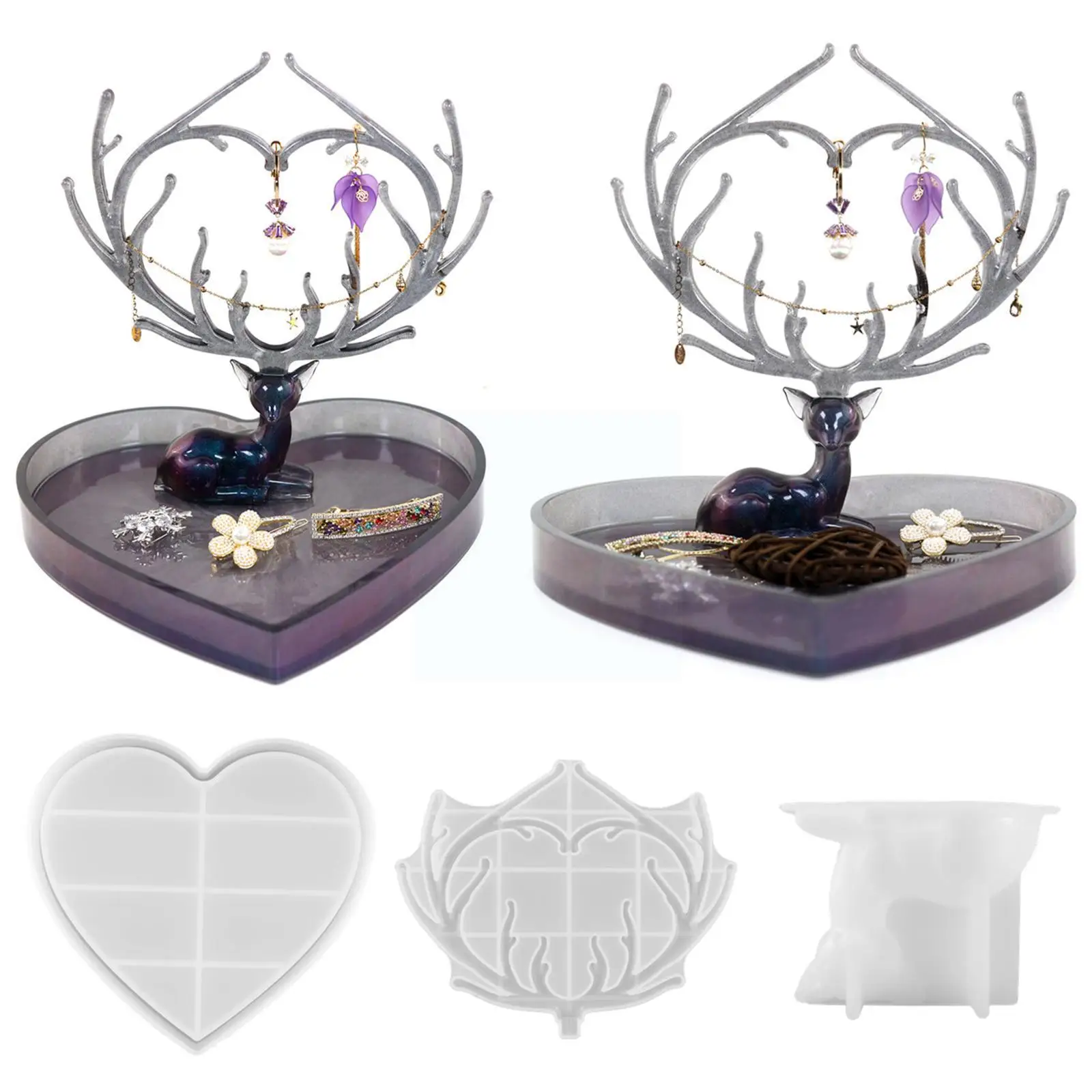 

DIY Deer Jewelry Display Mold Earrings Necklace Ring Display Pendant Storage Holder Mold Bracelet N9S3