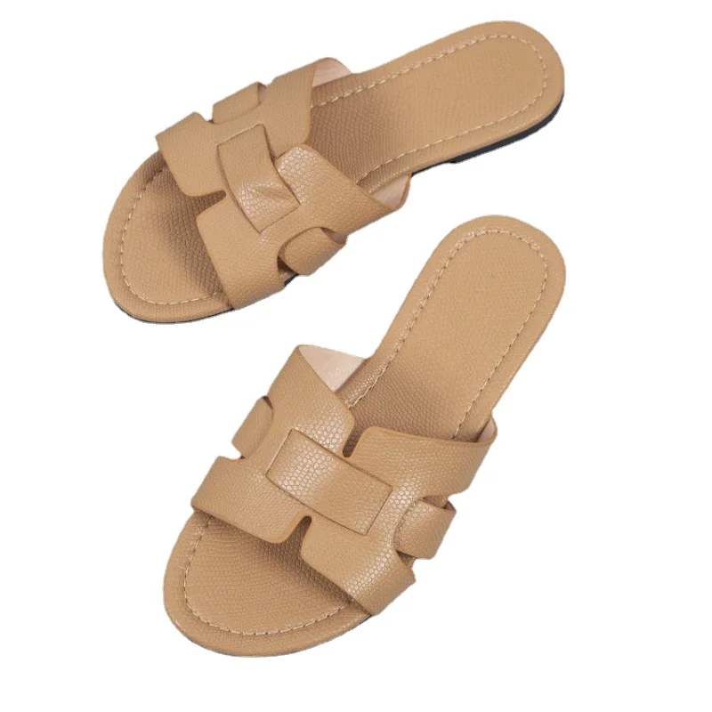 Female Shoes on Sale 2023 New Fashion Leopard Print Women's Slippers Summer Casual Flat Outdoor Walking Shoes Women Zapatos