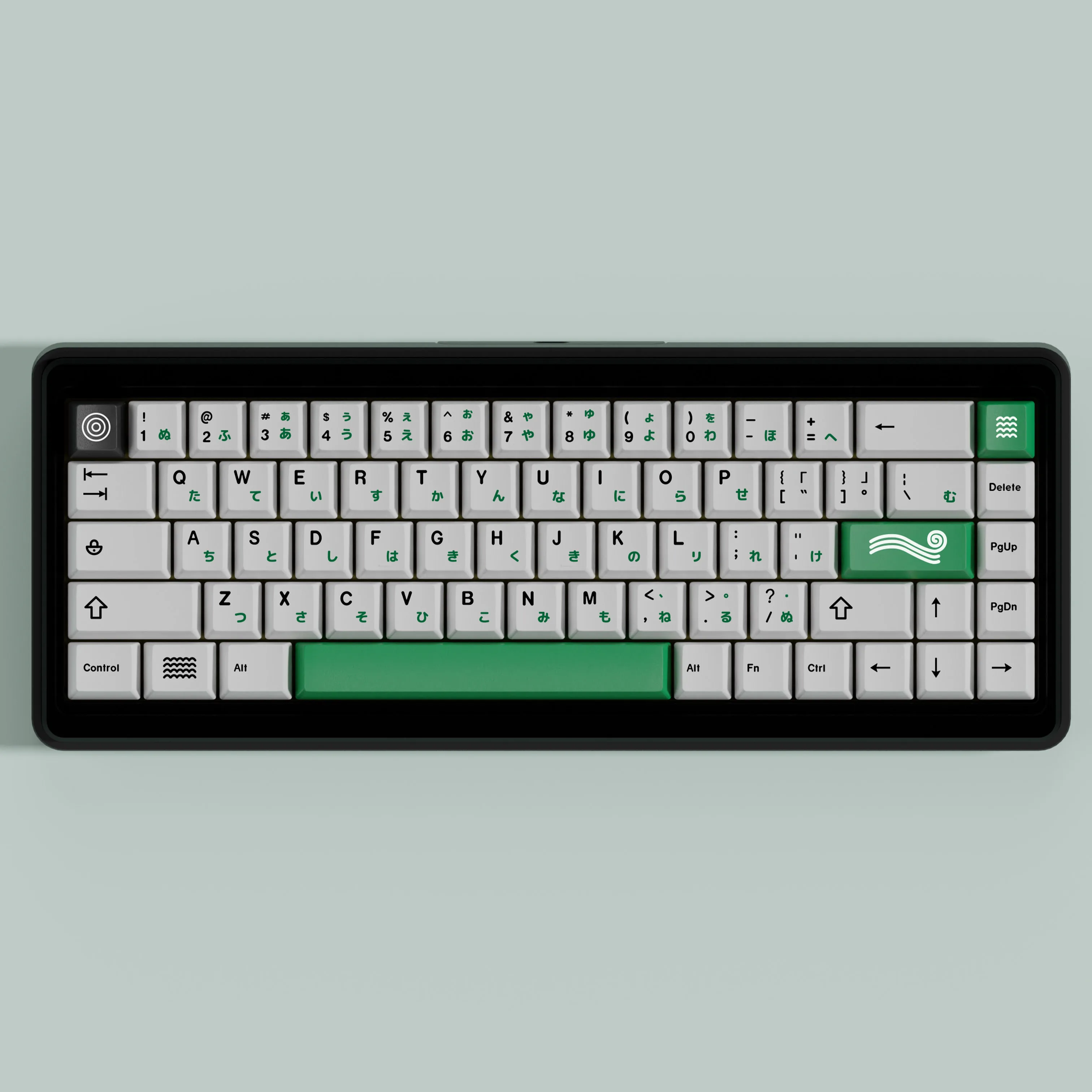 

1 Set GMK Shanshui Keycaps PBT Dye Subbed Key Caps For MX Switches Mechanical Keyboard Cherry Profile Green White Keycap