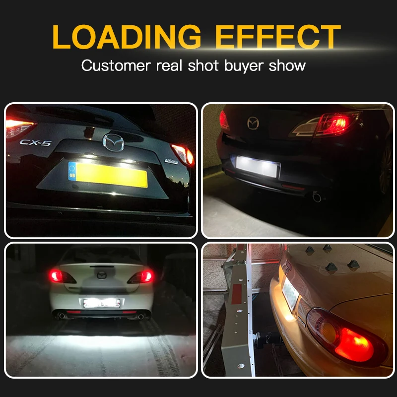 Фото 2 шт. для Mazda MX-5 NB 1998 1999 2000-2005 для Mazda Protege 1999-2003 для Mazda 323 2005-2007 светодиодный светильник номерного знака №1