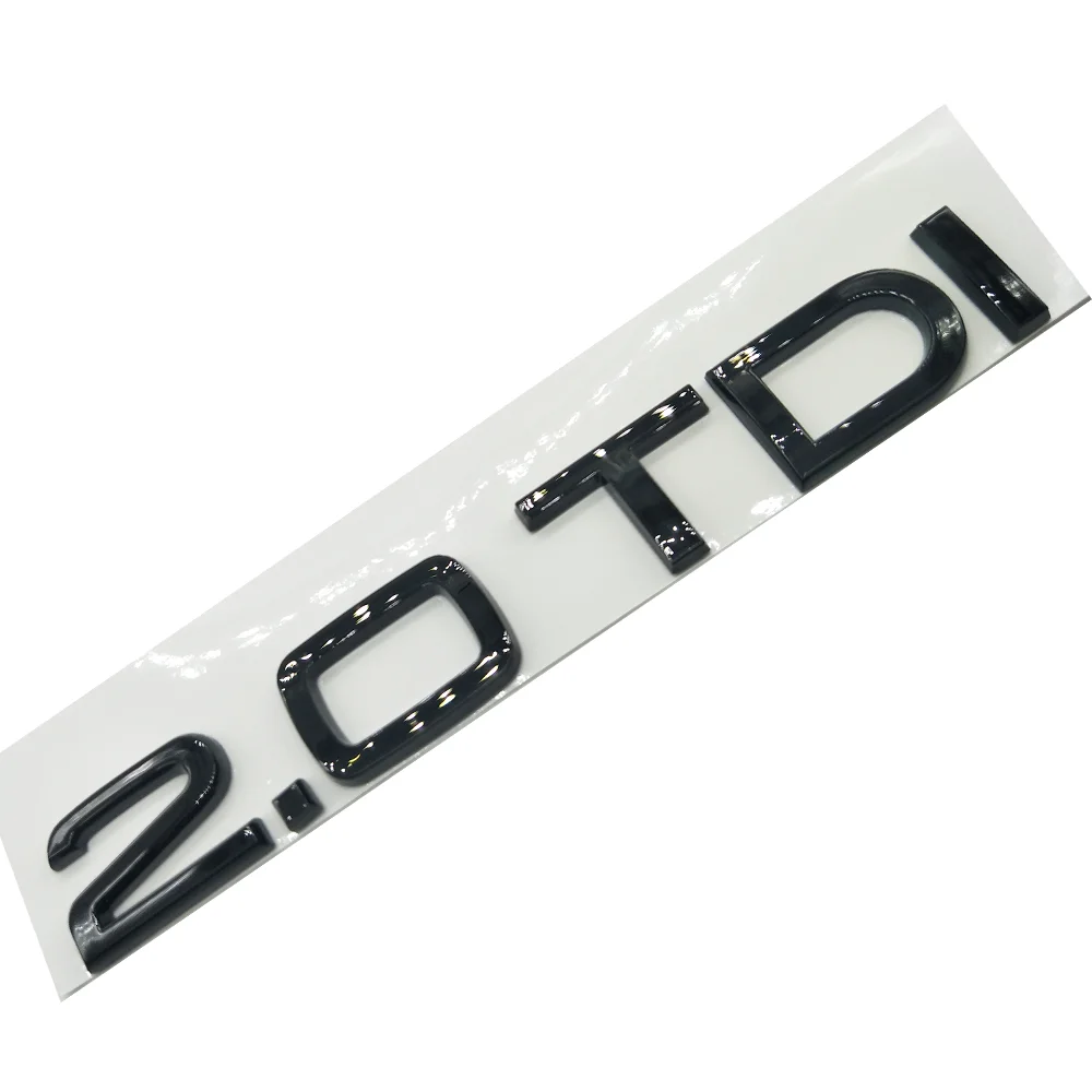 

For Audi A4 S4 A5 S5 A6 C6 A7 A8 A6L 2.0TDI Glossy black Emblem Car Styling Rear Trunk Letter Number Logo Sticker