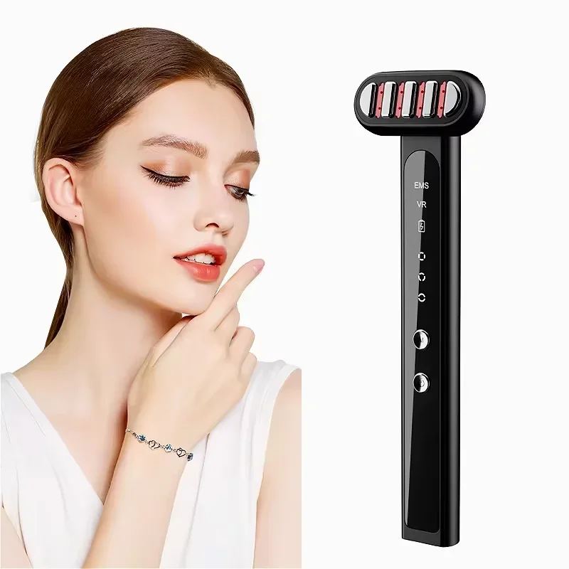 Массажер для лица вращающаяся на 360 градусов головка микротоковый вибрационный