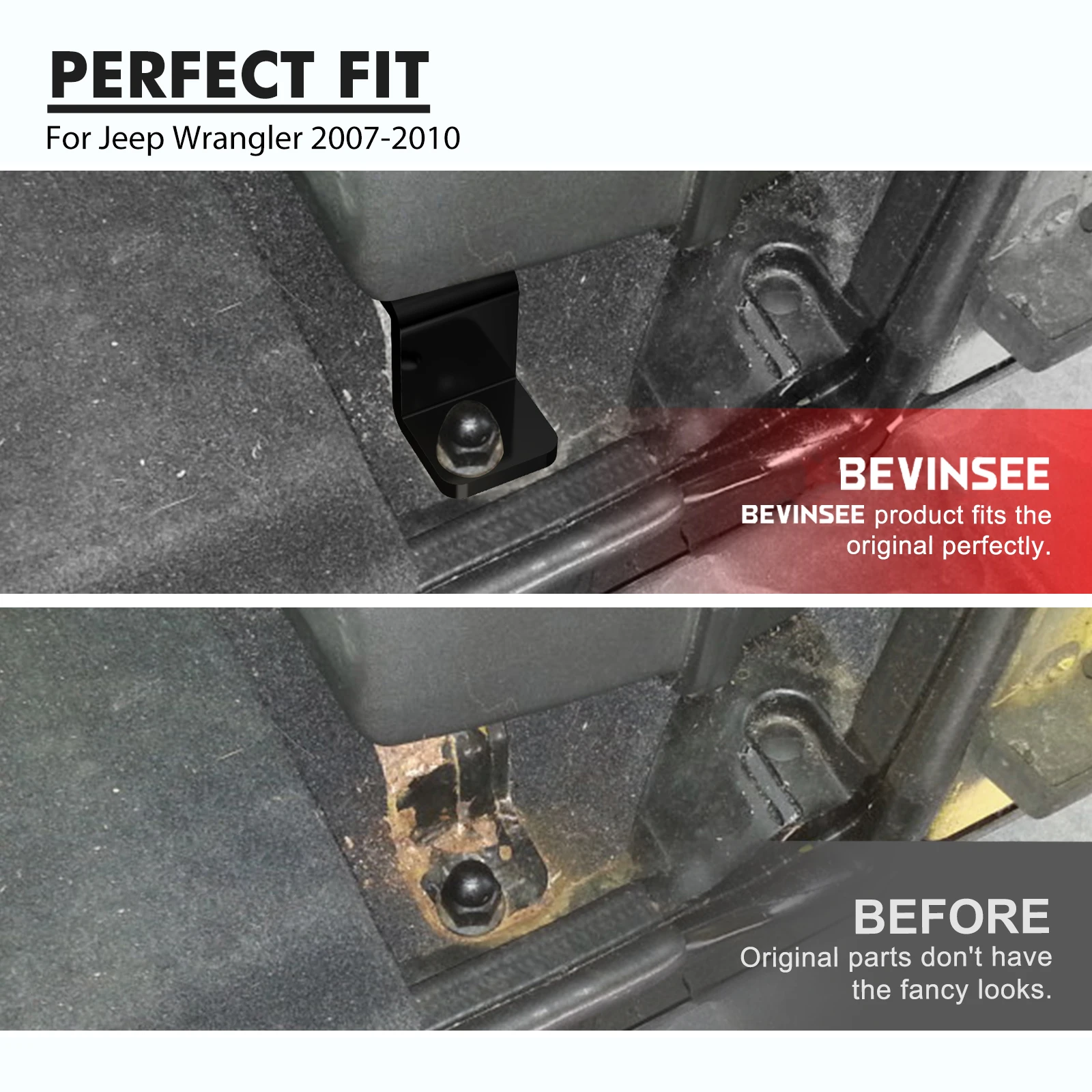 zastępczy stalowy wspornik subwoofera czarny do Jeep Wrangler JK 2007 2008 2009 2010