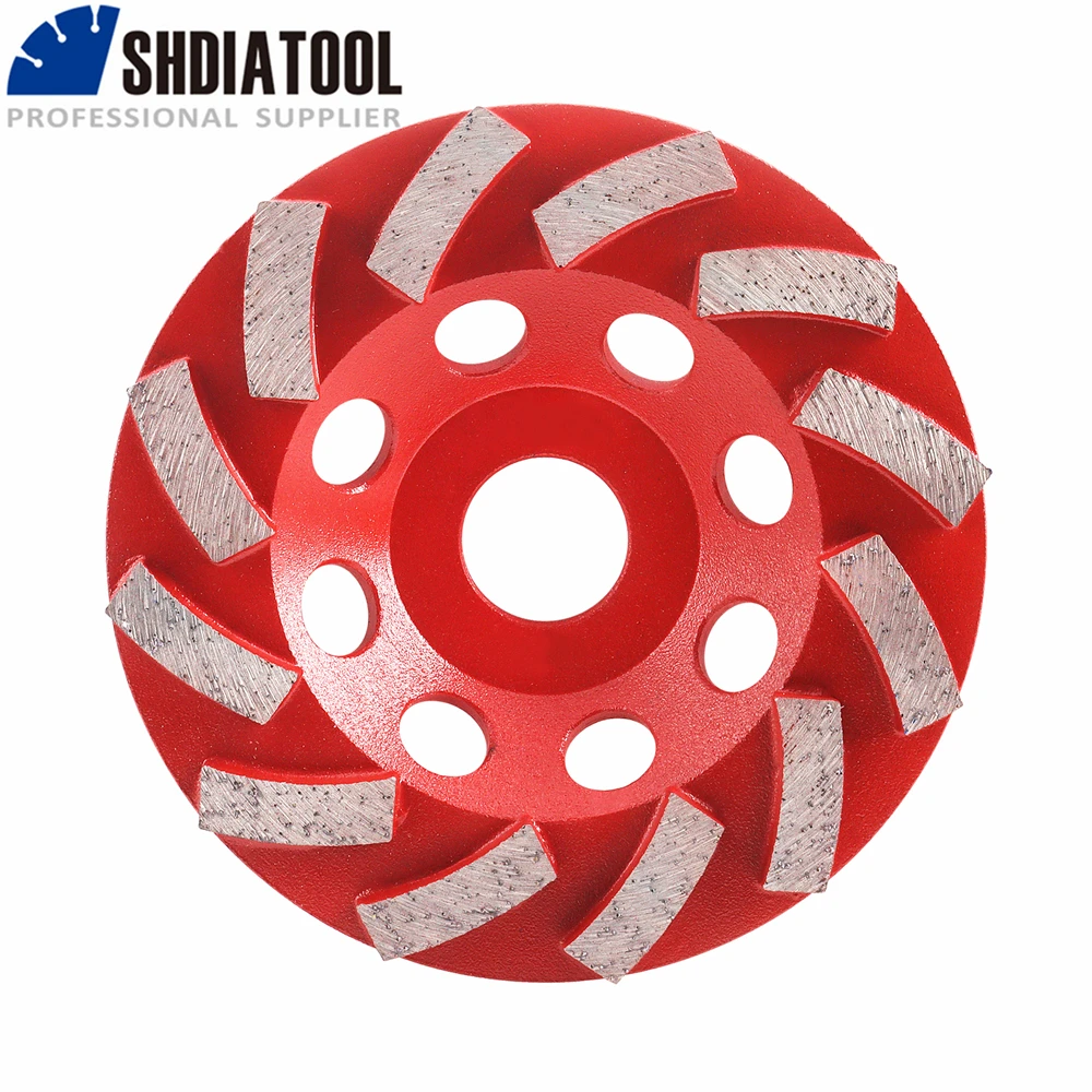 

SHDIATOOL 1pc 4.5"/115MM Diamond Grinding Cup Wheel Segmented Turbo For Concrete Diamond Polishing Plate Masonry Granite Grinder