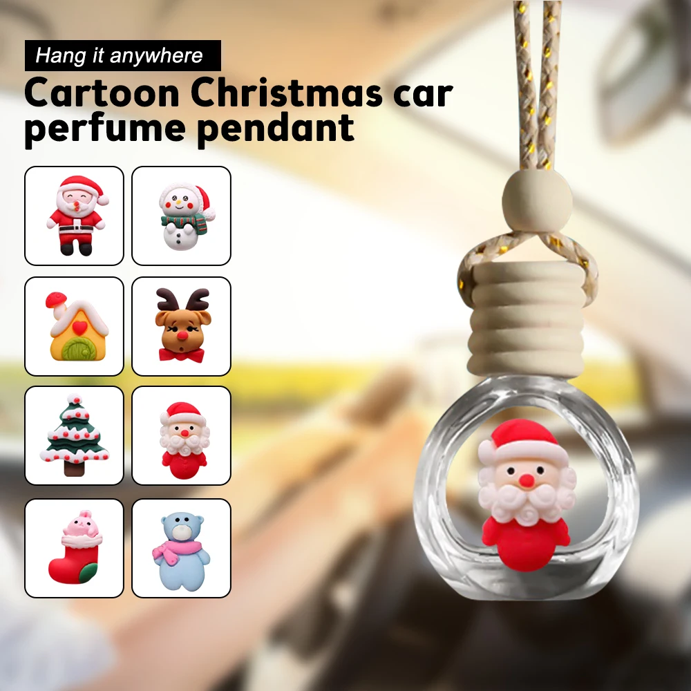 

Car Aromatherapy Bottle Car Christmas Decorations Car Perfume Pendant Cute Creative Car Perfume Ornaments Supplies