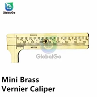 mini brass sliding gauge vernier caliper 80mm 3 25inch pocket caliper ruler double scale measuring tool pure copper caliper