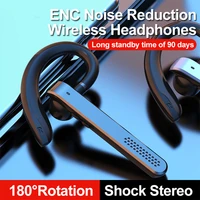 new wireless headphones bluetooth earphone for sport wireless bluetooth 5 2 headset with microphone enc noise reduction earhook