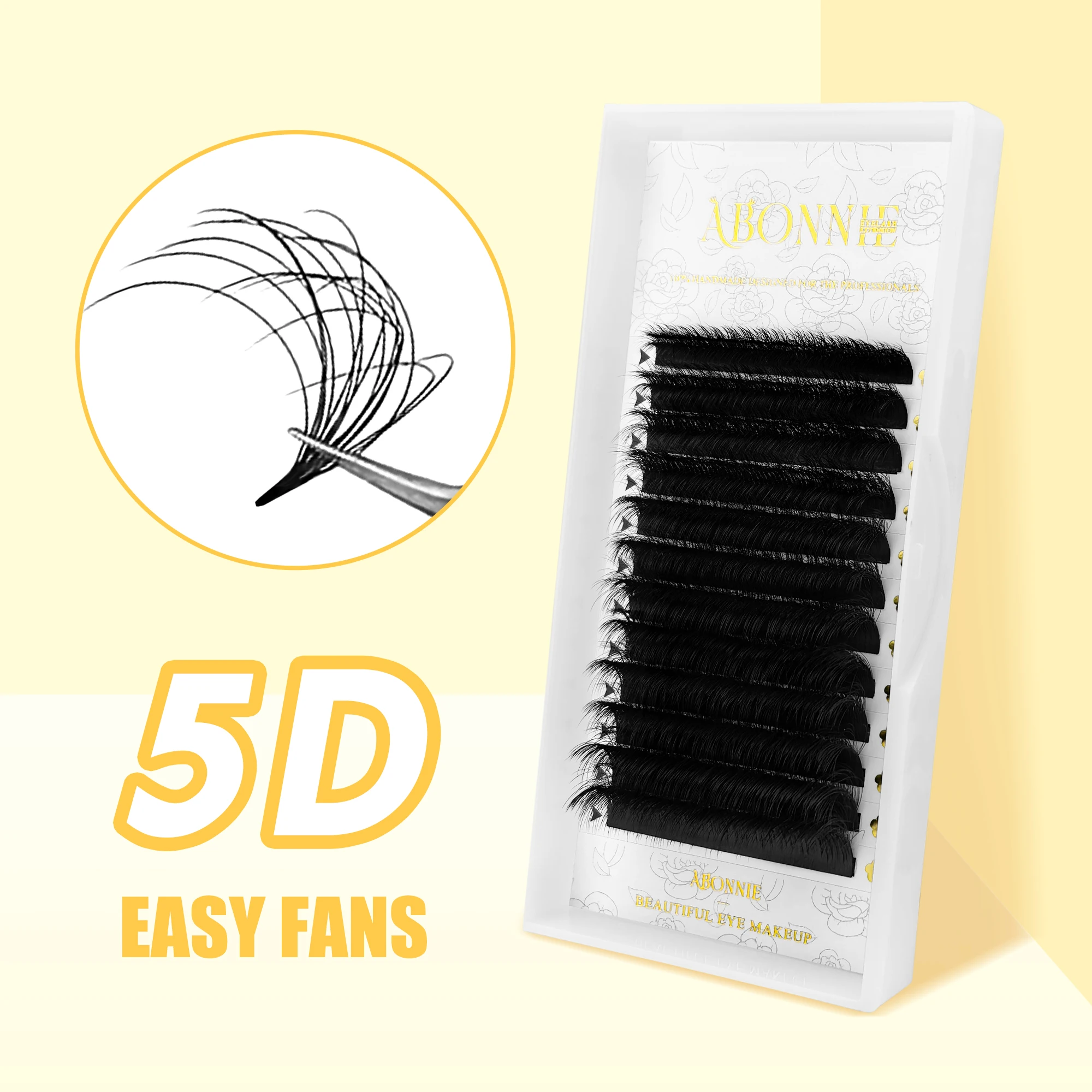 Abonnie 5D Cashmere Easy Fan Lashes Автозаказные ресницы Mega Volume Наращивание ресниц
