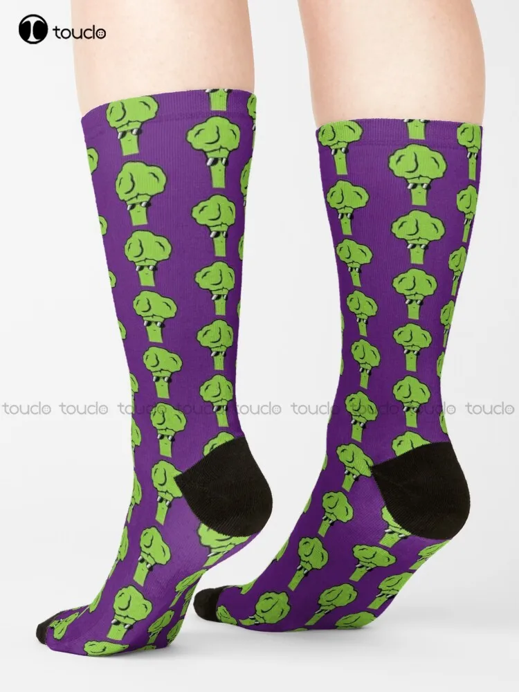 

Broccoli Socks Workout Socks Men Harajuku Personalized Custom Unisex Adult Teen Youth Socks 360° Digital Print Retro Colorful