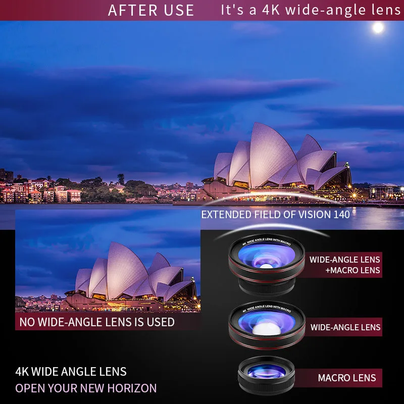 

Two-in-one Fill Light Mobile Phone Macro Lens Selfie Light Wide Angle Lens And Macro Lens LED Flash Smart Phone Portable Lens