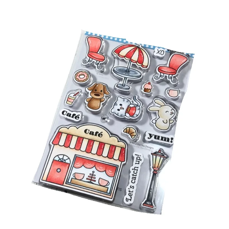 Новое поступление 2022 прозрачные штампы кофейные животные печать для сделай сам