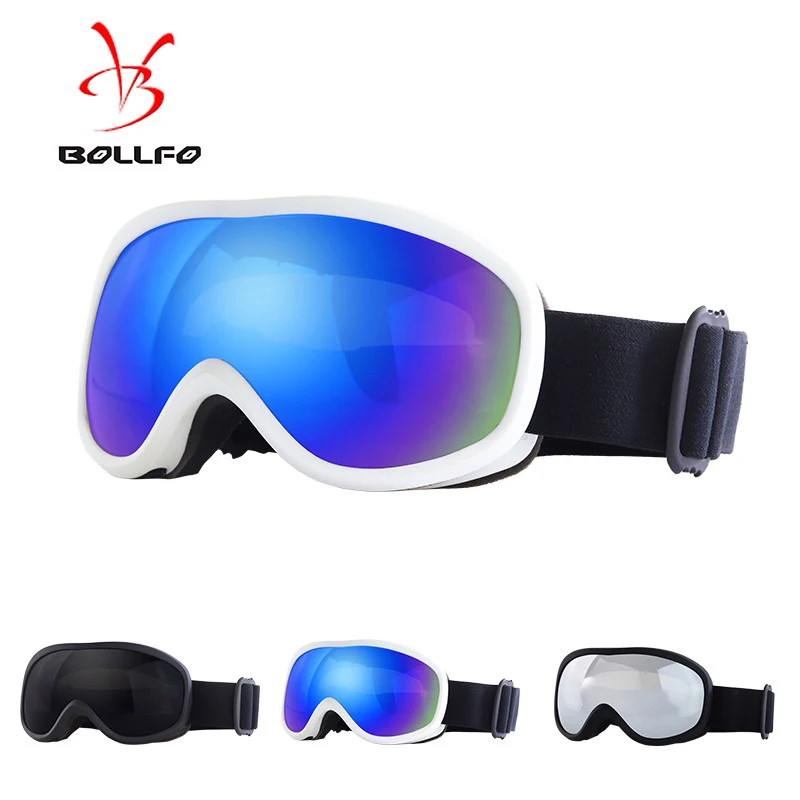 

BOLLFO Snowmobile Glasses Mask Men's Double Layer Anti-Fog Spherical Ski Goggles Ladies Winter Mountaineering Snowboard Eyewear
