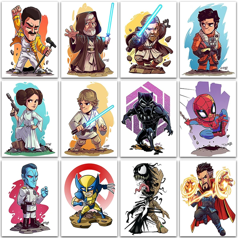 

5D алмазная живопись, Дисней, Marvel, Звездные войны, супергерой, Черная пантера, полная вышивка, мозаика, вышивка крестиком, домашний декор