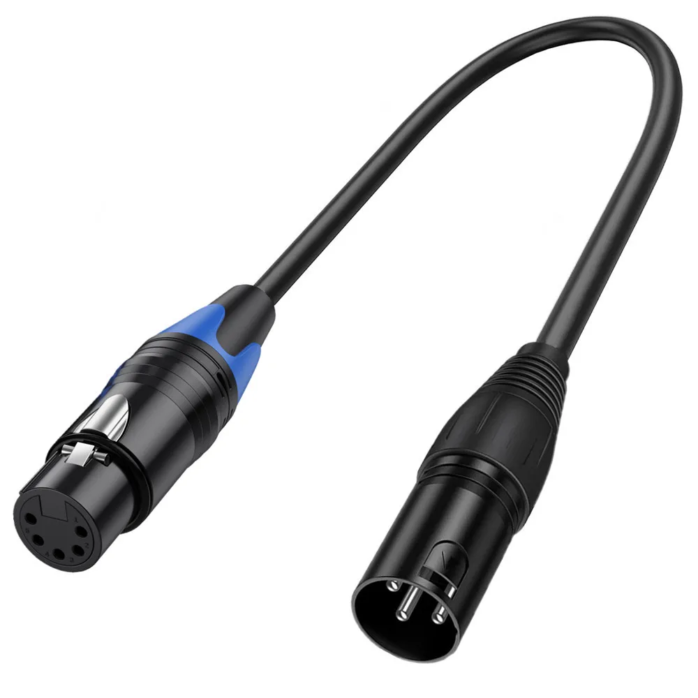 XLR Male 3 Pin к Female 5 &amp аудио кабель для микрофона DMX
