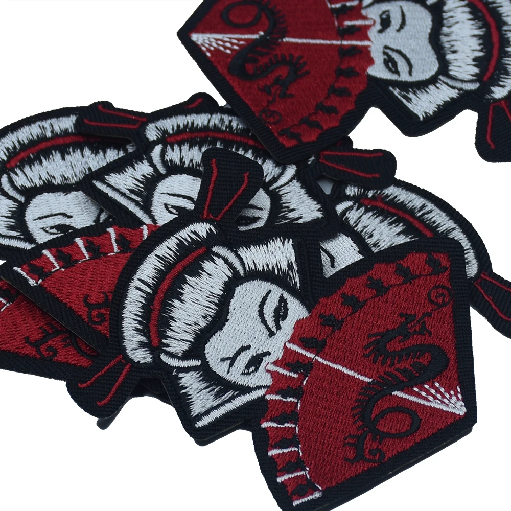 Японская культура искусственная вышивка гейши нашивки для одежды дешевые