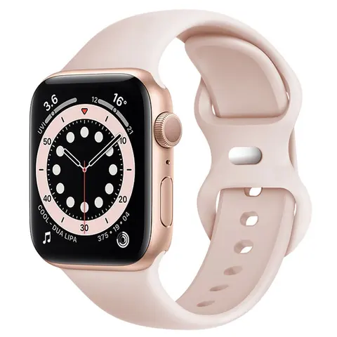Ремешок силиконовый для Apple Watch 44 мм, резиновый спортивный браслет для смарт-часов Apple Watch Series 7 6 5 4 3 SE, 40 мм 38 мм 42 мм
