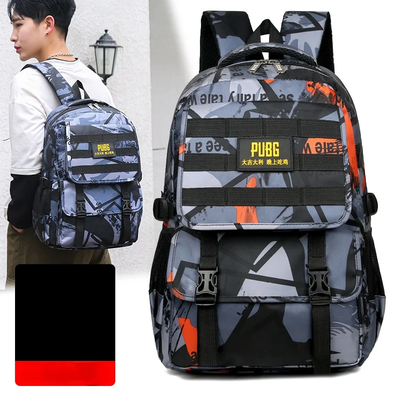 Fashion Trend Lightweight Camouflage Game Backpacks New Large Capacity School Bags for Men Junior Middle School Students Hot