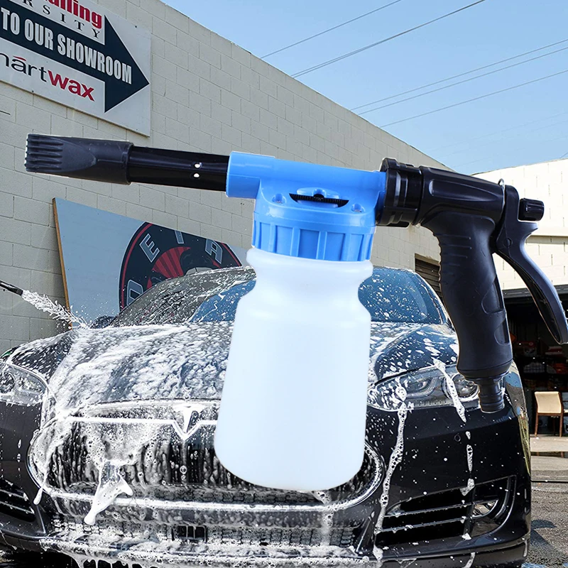 

Car Wash Foam Gun Cleaning Foam Jug 1L Adjustable Car Wash Foam Nozzle Long Gun Water Soap Shampoo Sprayer Spray Foam Gun