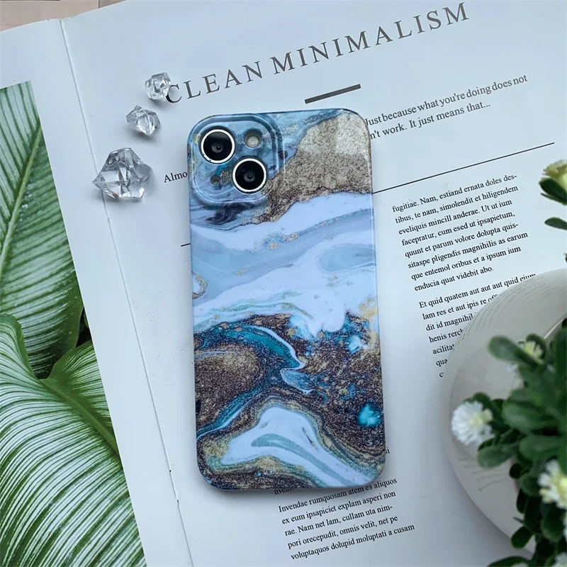 

Ink Painting Cute Shockproof Fall Protection Ultrathin Shell Case Suitable for iPhone 14 Pro Max 13 12 Mini 11 X XR XS 7 8 Plus