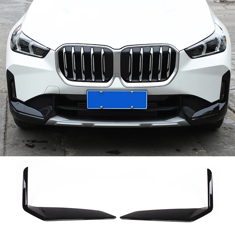 

Для BMW X1 U11 2023 2024 ABS углеродное волокно/черный автомобильный передний задний лезвие, накладка на светильник для бровей, ветровой нож, бампер, аксессуары