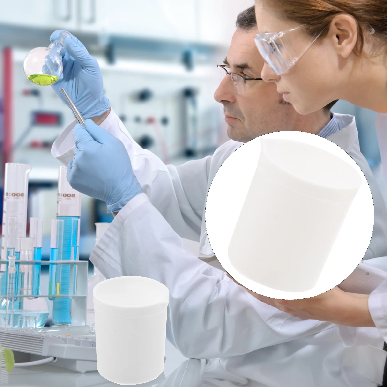 

PTFE Beaker Experiment Beakers Plastic Measuring Cups Flask Labs Terrarium Supplies