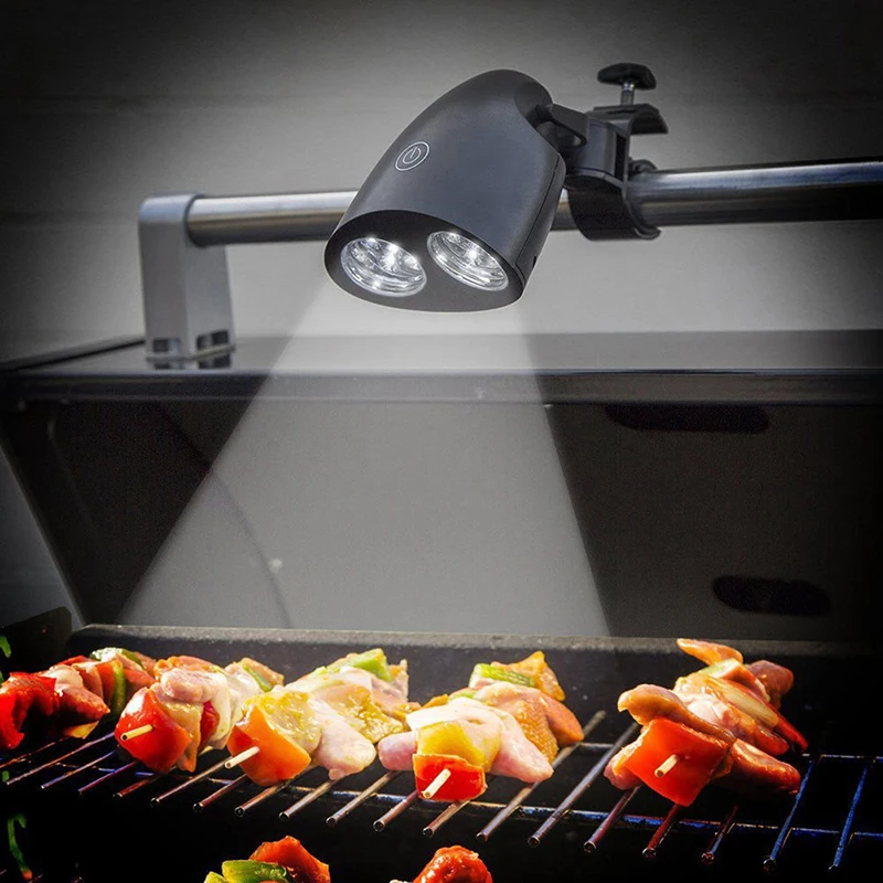 

10 LEDs Barbecue Grill BBQ Portable Bright Lights BBQ Grill Light with Handle Mount Clip for Barbecue Grilling Outdoor Accessory