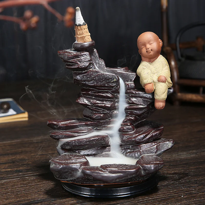 

Ароматерапевтический испаритель для ароматерапии, домашний декор, дистрибьютор запаха, подсвечник, дзен, садовый дым, водопад