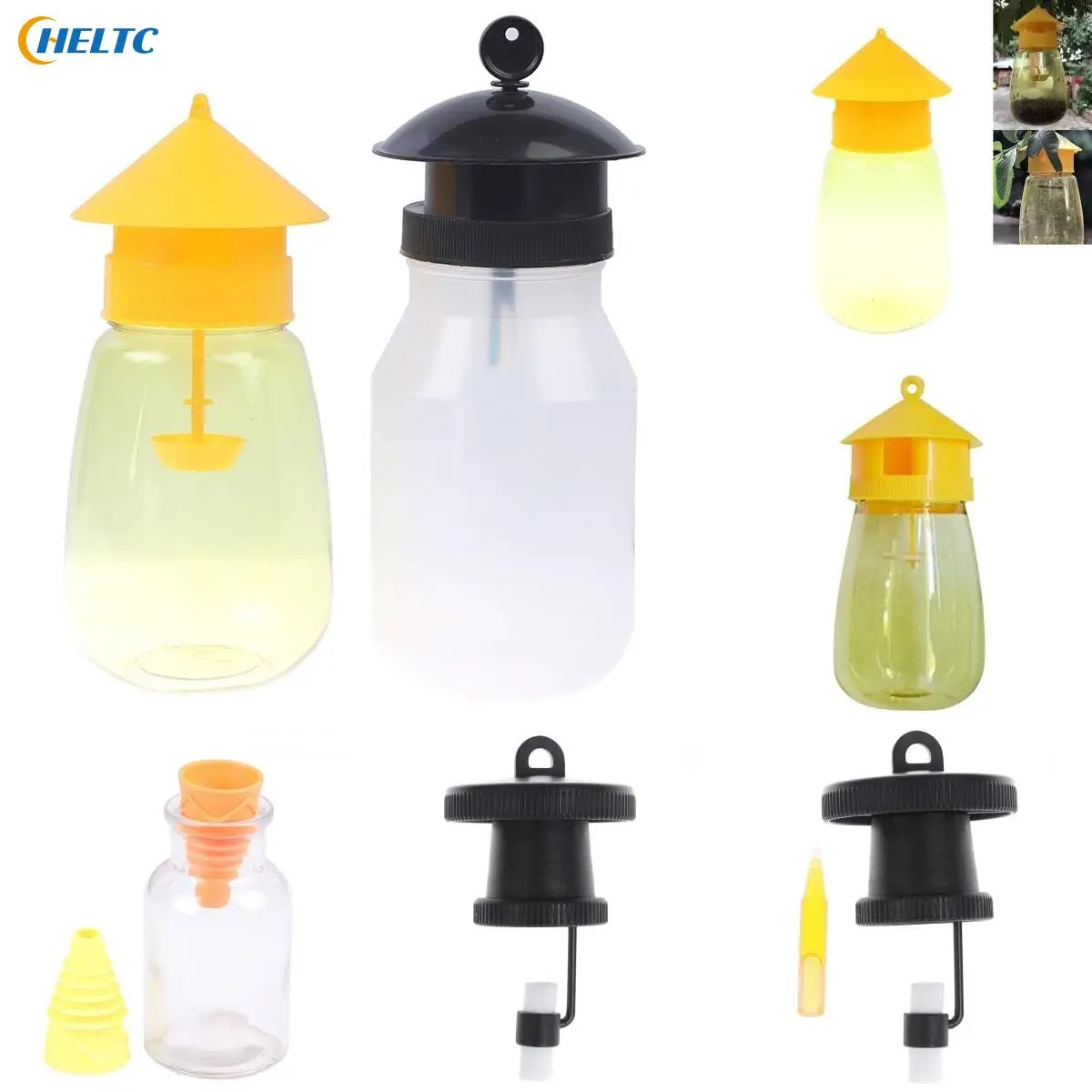 

1PCS Wasp Trap Fruit Fly Mosquitos Flies Insect Bug Hanging Honey-Trap Catcher Killer No-Poison Hanging Tree Pest Control Tool