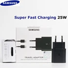 Оригинальное зарядное устройство Samsung 25 Вт Pd, быстрая зарядка для ЕС для Galaxy S21 5G S20 S10 Note 20 10 A71 A70s A80 M51, зарядное устройство Samsung