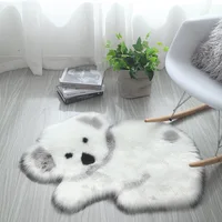 Animal Rug High quality fluff panda Koala mat Faux fur carpet Living Room Bedroom Sofa Cushion Artificial Fluffy Mats 60*90cm