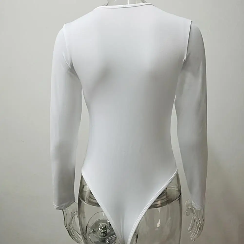 

Женское мягкое осенне-зимнее облегающее боди с круглым вырезом