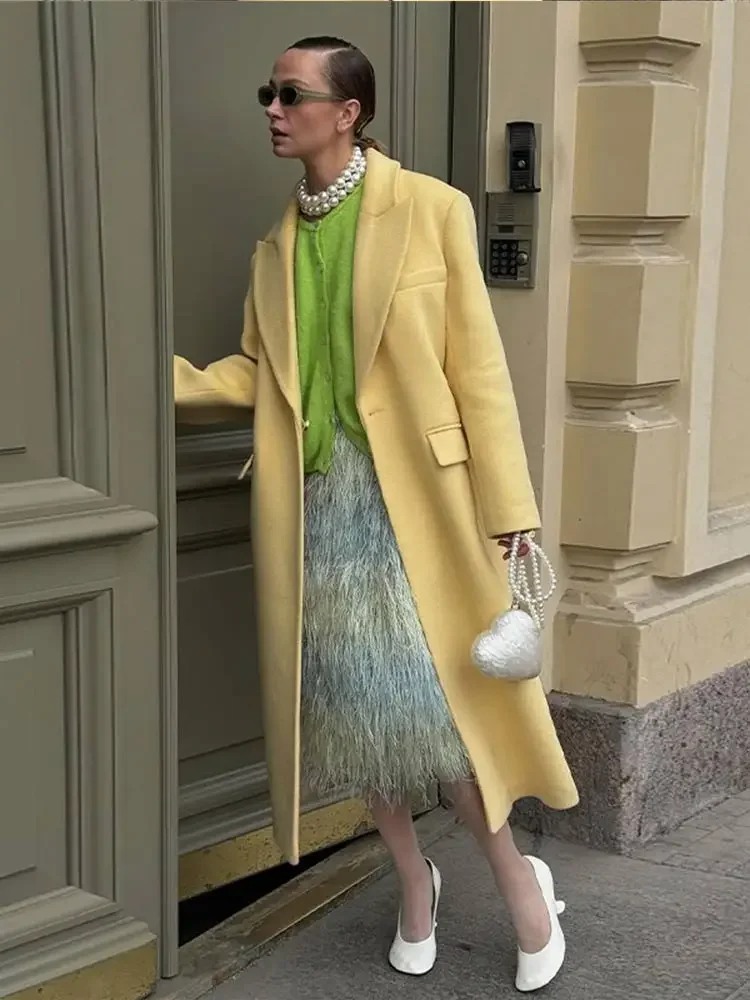 Женское шерстяное пальто