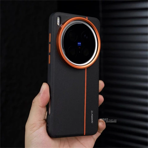 Простой чехол для Vivo X200 Pro Mini X 200 Ultra 5G, задняя крышка из искусственной кожи, защитный противоударный бампер