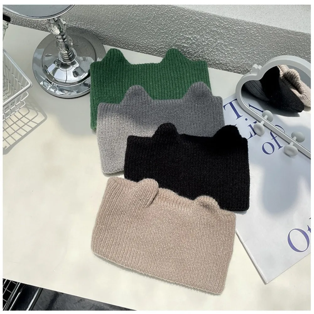 Модная повязка на голову с милыми кошачьими ушками эластичная однотонная