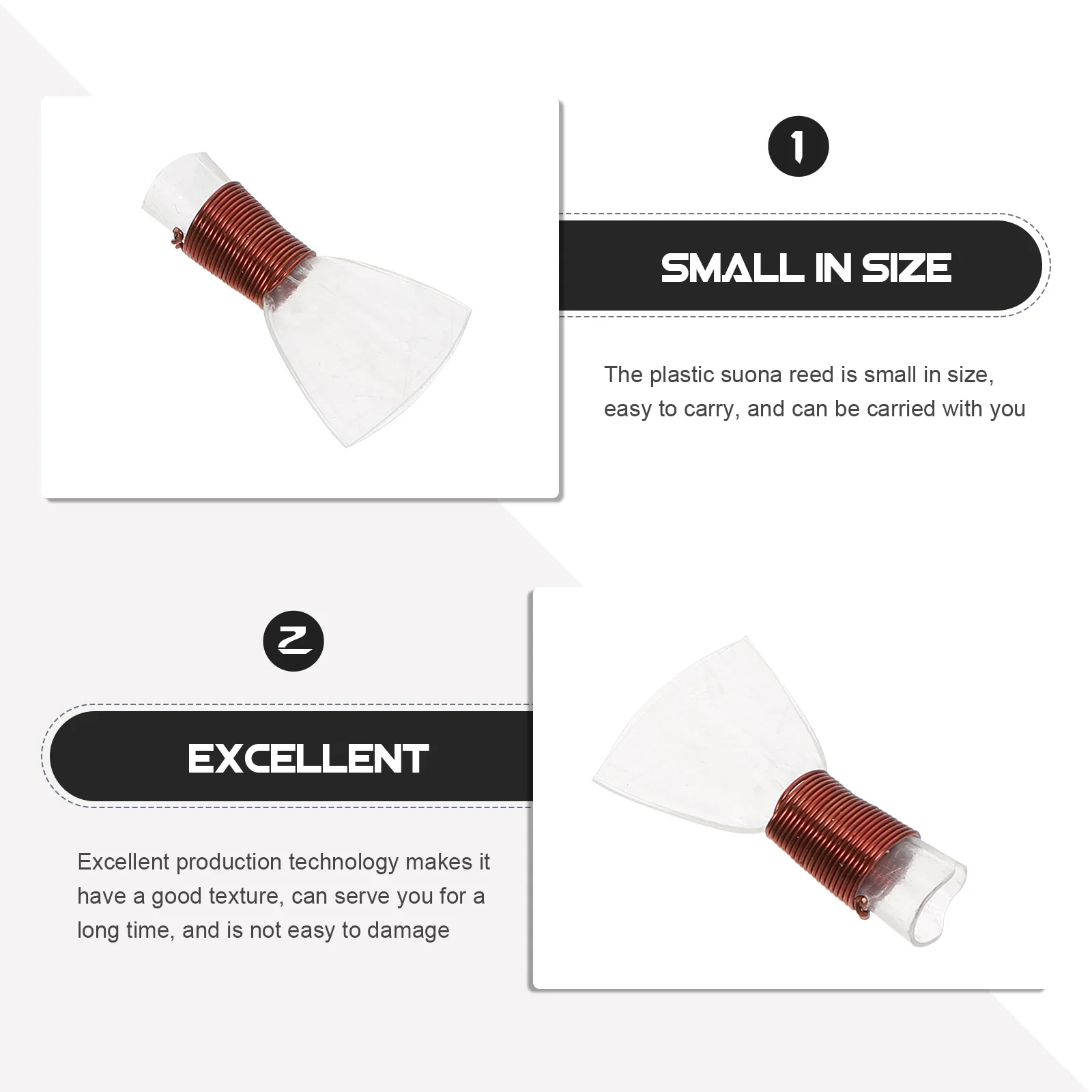 10 шт. Suona свисток аксессуары для инструментов мундштук трость пластиковый белый