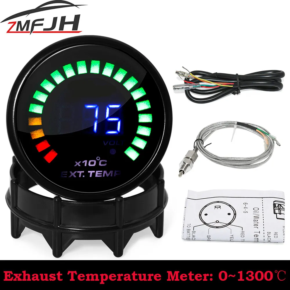 

AD 2" 52MM Digital 20 LED EGT Exhaust Gas temp Gauge For 12V Auto Car Digital Display EGT EXT Gauge Car Meter With Sensor