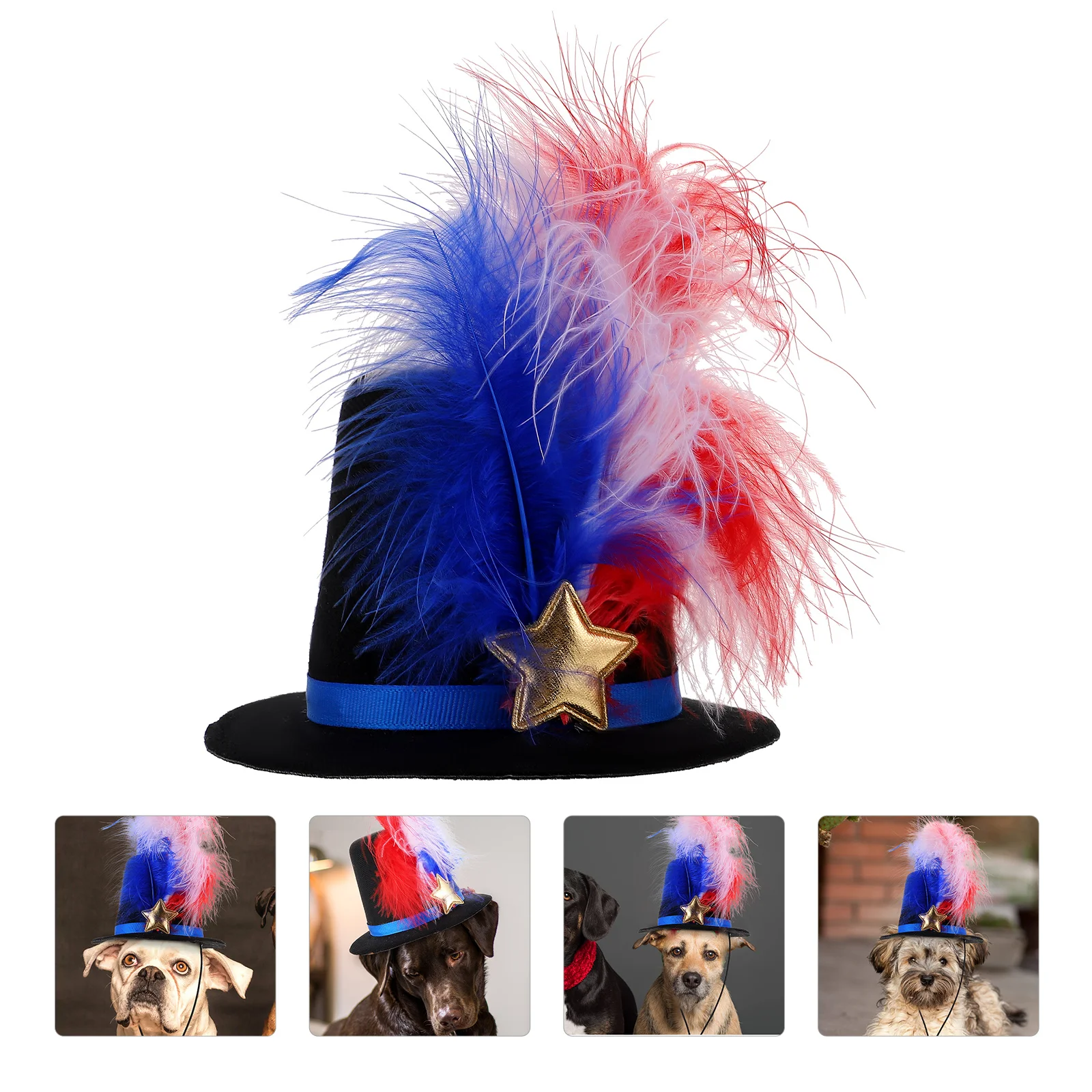 

Hat Pet Dog Independence Daycosplay Cat July 4Th Costume Of Patriotic Headband Headdress Kitten Headbands Cap Party