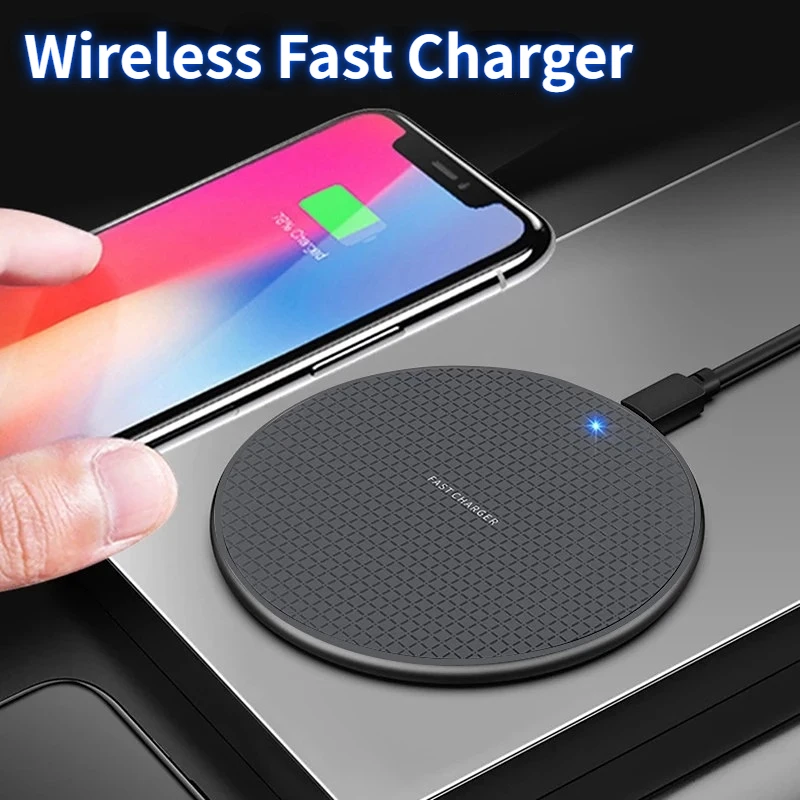 Qi Wireless Charger Pad for IPhone11 12 13 Xs Pro Max X Xr 8 Plus SE2 for Samsung Galaxy S21 S20 Note20 Ultra S10 Note10 Plus
