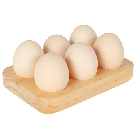 Деревянный поднос для яиц с 6 отверстиями