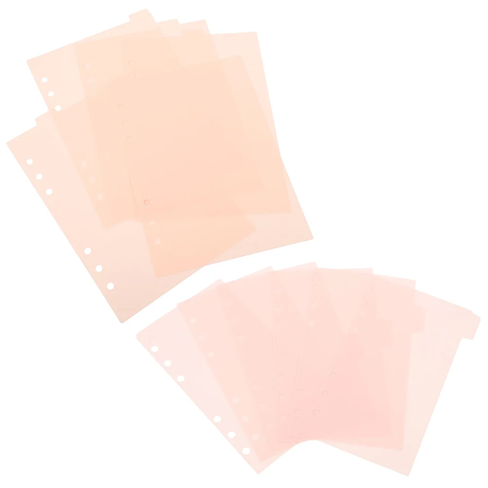 

2 Sets File Folders Aesthetic Dividers Punched Binder Detachable Notebook Supplies Tabs Plastic Girl