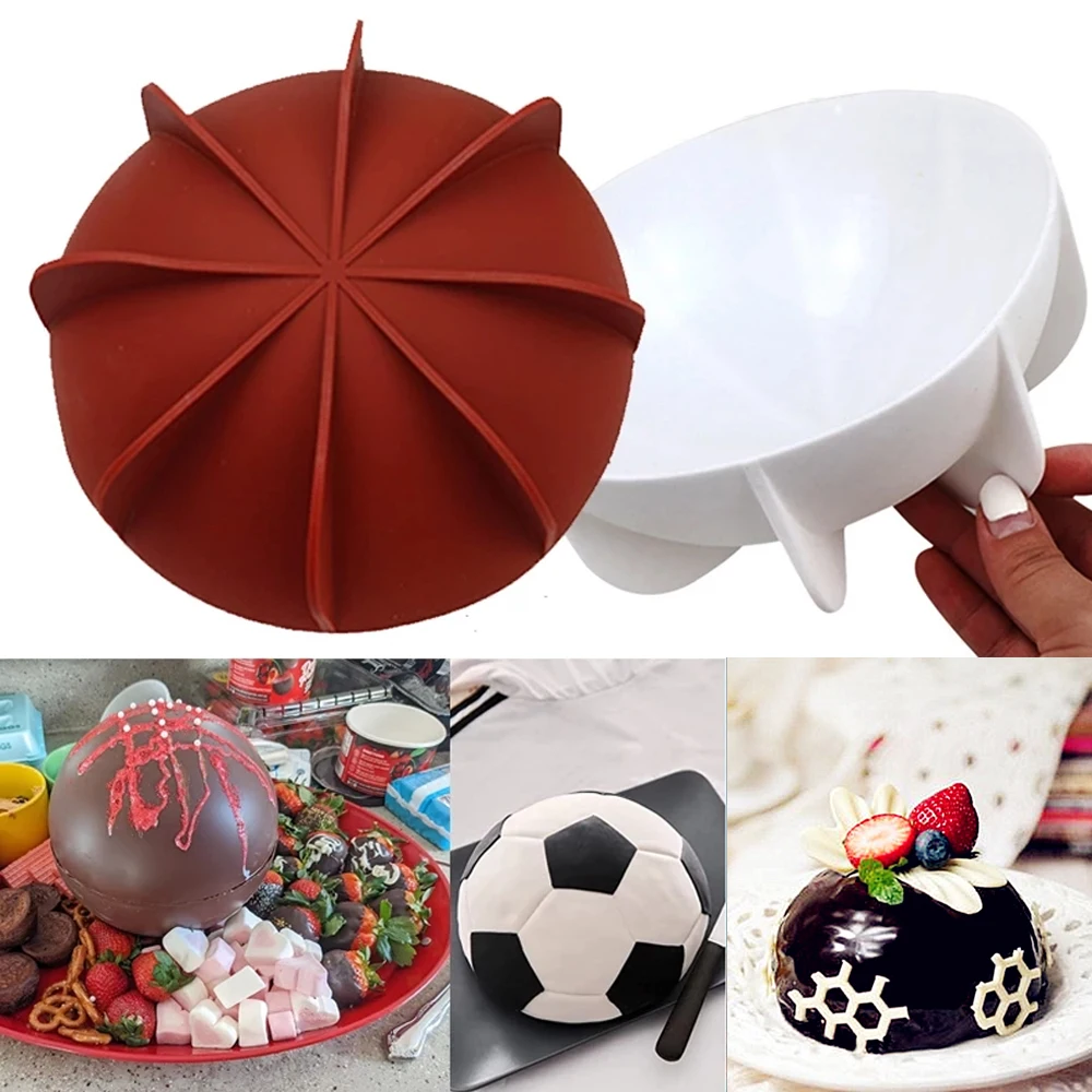 

Silicone Hemisphere Pan Dome Baking Mold For Any Ball Shaped Cake Half Sphere Planet Mould For Chocolate Jelly Pudding Earth