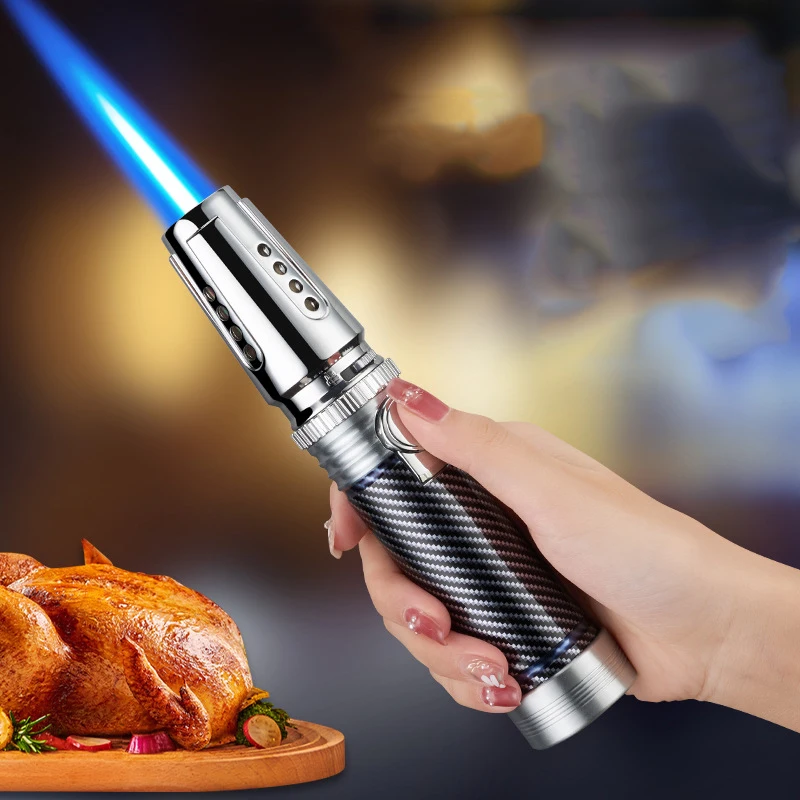

New Outdoor BBQ Inflatable Turbine Lighter Torch Metal Ignition Gun Kitchen Welding Gun Butane Lighters Kitchen Gadget