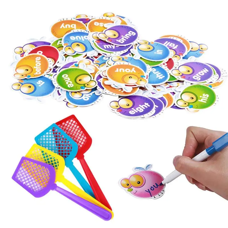 

Sight Word Games Fly Swatters Set Sight Words Flash Cards Early Educational Enlightenment Kids Toy For Teaching Cards