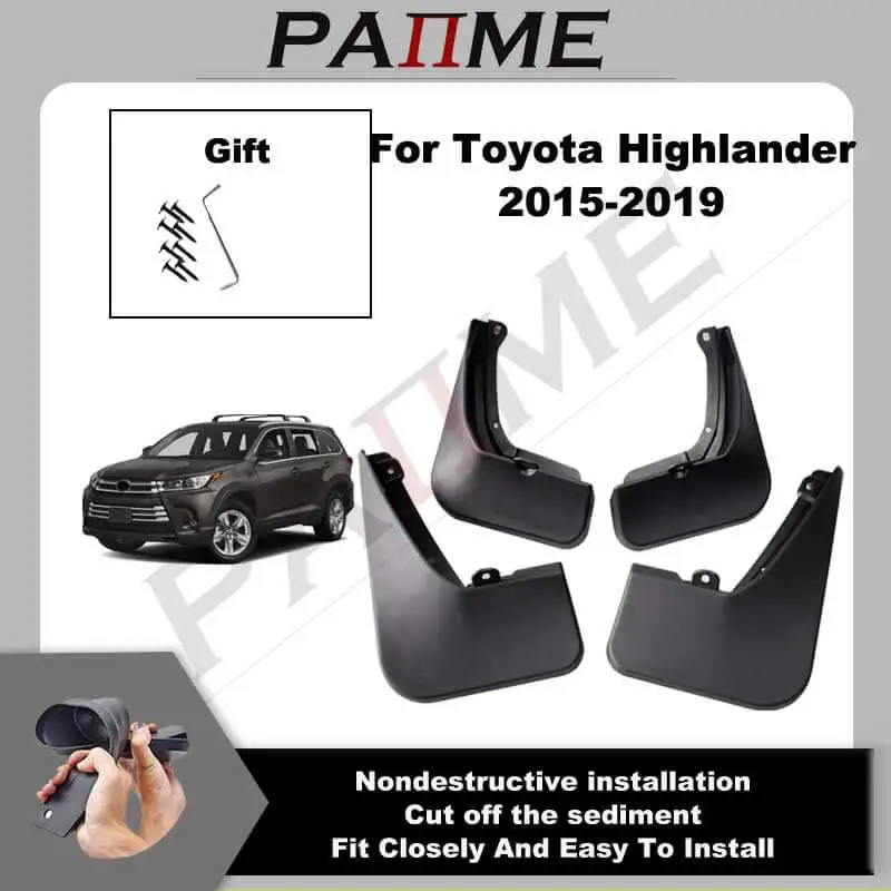 

Car Mud Flaps For Toyota Highlander 2015 2016 2017 2018 2019 Mudguard Splash Guards Front Rear Fender Mudflaps YC101199